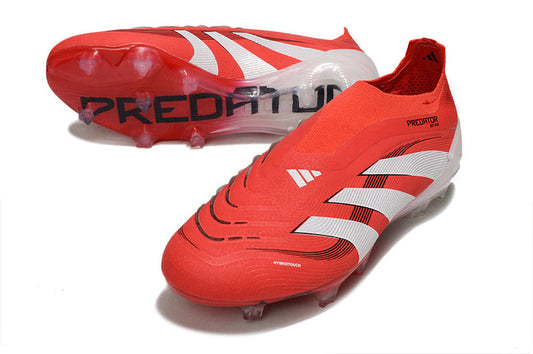 Predator Elite Laceless FG Red/White